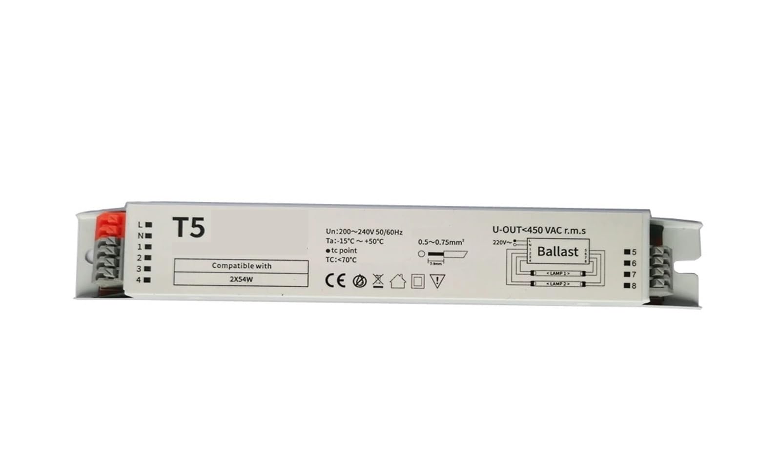 MEIFUUDWPJG 1pcs T5 2X54W 54W 220V-240V 50/60HZ Fluorescent Lamp Instant Start Electronic Ballast