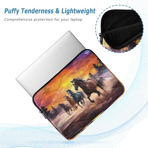 Funda para portátil con motivo de caballos para notebooks de 13-14 pulgadas miniatura 5