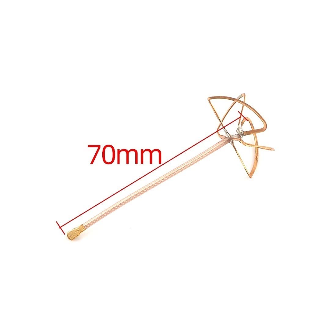 TYXTTGY 70mm 5.8G 2.5-3dBi RHCP Antenna - IPX Connector for FPV Transmitter DIY RC Quadcopter Drone Accessories