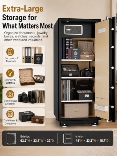 Image of TIGERKING Extra Large Safe for Home 17.6 Cu Ft, 235 lb Heavy Duty Steel