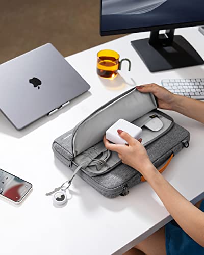Tomtoc 360 Protective Laptop Shoulder Bag For 13-Inch Macbook Air M2/A2681 M1/A2337 2022-2018, 13-Inch Macbook Pro M2/A2686 M1/A2337 2022-2016, Water-Resistant Laptop Accessory Carrying Case Sleeve #TOP7