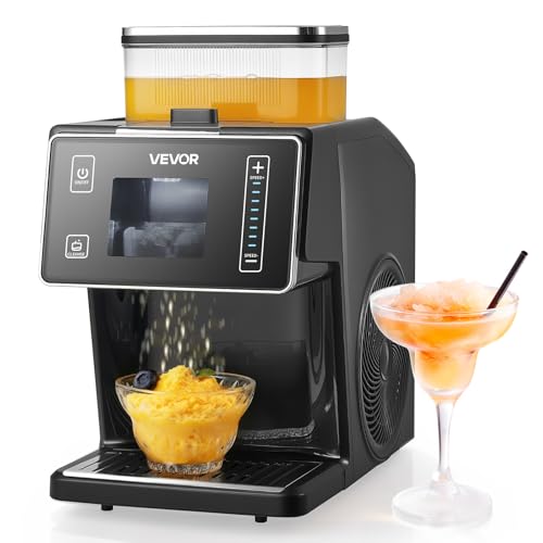 VEVOR Snowflake Ice Machine, 44LBS/24H Snowflake Ice Maker, Ice-Shaver Machine with Stainless Steel Blade, Electric Snow Cone Maker with 0.2 Gal Tank, 60S Fast Pre-Cooling, for Home & Small Gatherings