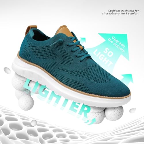 Image of Mens Casual Dress Shoes Fashion Mesh Oxfords Business Walking Work Sneakers Comfortable Lightweight Soft Sole