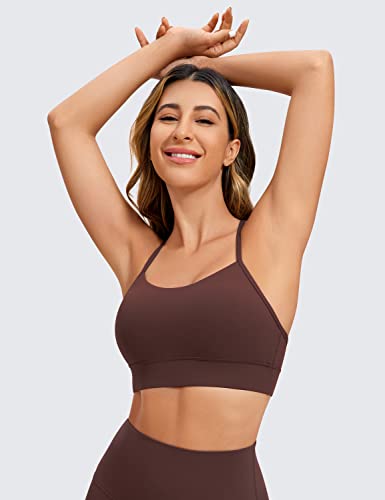 Image of CRZ YOGA Butterluxe Y Back U Neck Sports Bra | Light Support, Removable Pads, Yoga, Extremely Soft, Longline, for Women