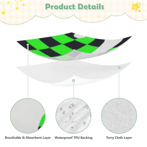 Drap de berceau imperméable vert 132x71 cm protégeant efficacement le matelas des fuites - 6