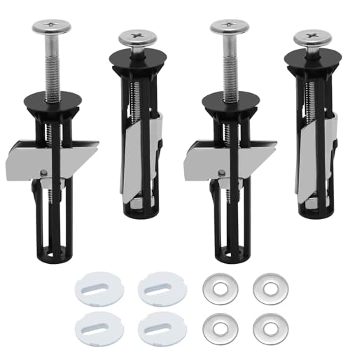 JOOTUEPO 4 Stück Toilettensitz Schraubensatz, Wc Sitz Befestigung, Edelstahlmutter Schraube, Wc Deckel Befestigung Bolzen, Toilettendeckel Wartung Zubehör Einfach zu Installieren