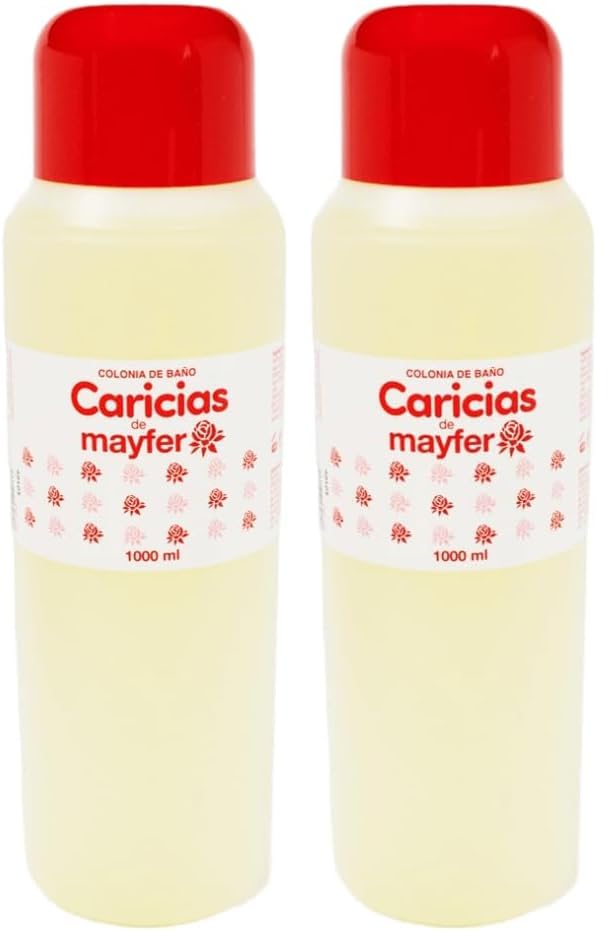 Mayfer Perfumes Caricias De Mayfer Colonia Fresca Flacón 1000 Ml 1 Unidad 116 g (Paquete de 2)