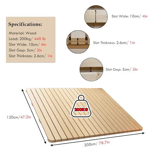 Diseño resistente de listones enrollables de madera para camas dobles pequeñas 2