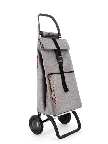 Rolser Big Tweed 2 Wheel Foldable Shopping Trolley - Grey
