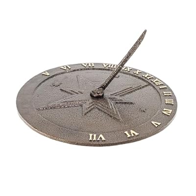 Cast Metal Roman Sundial - Aged Bronze