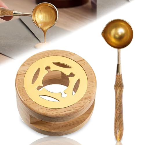 Calentador de Sello de Cera, Kit de Sello Lacre, Herramienta de Sello Retro, Juego de Sellado de Cera para Manualidades DIY, 2 Piezas