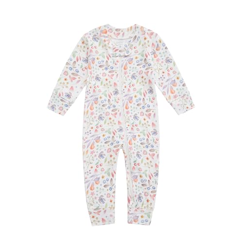 Image of Owlivia Organic Cotton Baby Boy Girl Zip up Sleep 'N Play Pjs, Footless, Long Sleeve