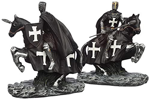 mtb more energy Ritter Figur ''Riding Dark Templar'' - Kreuzritter auf Pferd mit Speer - Höhe ca 14 cm - Fantasy… – Bild 3