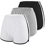 Motarto 3 Pack Women Cotton Sports Shorts Athletic Shorts Yoga Dance Summer Short Pants