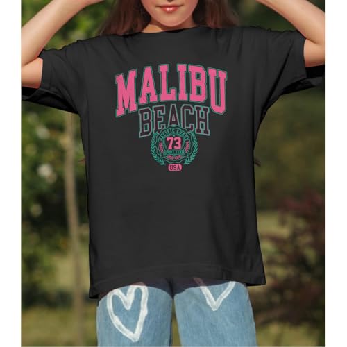 Image of Sulayesh Cute Letter Graphic Tees for Girls Preppy Aesthetic Shirts Oversized Trendy T Shirts Loose Casual Summer Tops