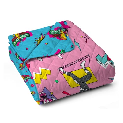 Image of Northwest Power Rangers Retro Twin Quilted Blanket, Comfy Throw, Adults Boys Girls, Soft Lightweight Bedding for Bed, or Couch, 60 x 80 inches