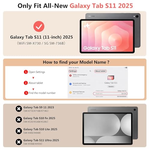 Coque antichoc Samsung Galaxy Tab S11 pour éviter les rayures avec support de visionnage