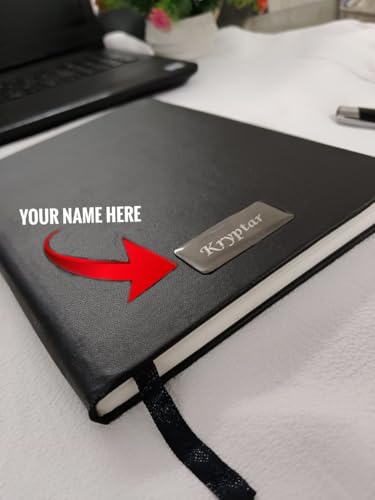 Image of Personalized Premium Metal Pen & Diary Gift Set | Custom Name Engraved A5 Leather Finish Notebook (192 Pages) | Executive Corporate Gift for Employees, Clients, Men & Women | Black (Standard Tip Pen Set with Dairy)