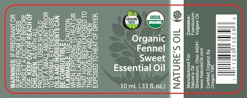 Aceite esencial orgánico de hinojo dulce Nature's Oil 10ml miniatura 4