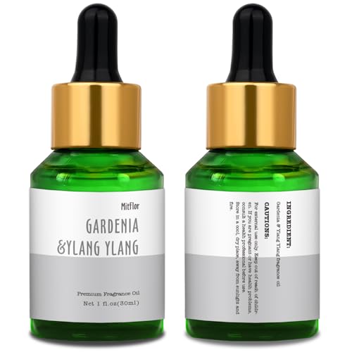 Image of MitFlor Gardenia & Ylang Ylang Diffuser Essential Oil, 30ml Fragrance Oil | Fragrance Oil for Diffuser, Candle, Soap Making, Undiluted & Premium