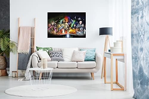 Panther Print, Canvas Wall Art, Framed Artwork for Bedroom or Living Room, Star Wars Collage Movie Canvas, Prints for Special Occasions (30x20 Inch)