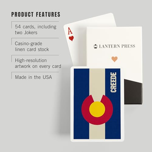 Baraja de cartas Póker Creede Colorado State Flag miniatura 3