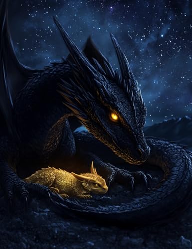 Image of Dargon Stamped Cross Stitch Kits - Needlepoint Counted Cross Stitch Kits for Beginner Adult Crossstitching Printed Dimensions Patterns Stitch Embroidery Kits Arts and Crafts (11CT Without Frame)