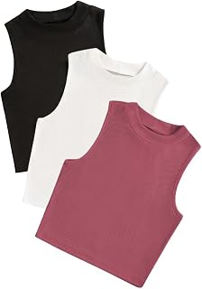 Toochki Tops for Women Crop Top for Women's Tank Activewear Tee Sports Casual High Neck Cotton Camisole Pack of 3 Combo Price In India