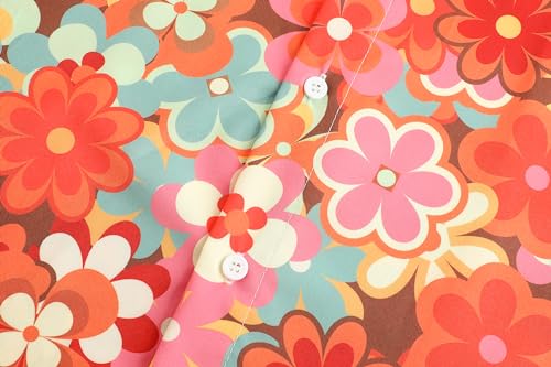 70s Outfits for Men Long Sleeve Casual Button Down 70s Disco Retro Paisley Shirt 70s Floral Vintage Hip Hop Shirts4