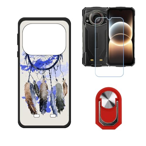 BMPNLSZ �K�pDoogee Fire 7 Ultra�p+HD�����K���X�ɓK�����ėpTPU�P�[�X�A�V���J�Q���P�[�X�o���p�[�ی�o�b�N�P�[�X-�ɓK����9�d�x�X�N���C�u�h�~�X�N���[���v���e�N�^(6,6") + ���O���\�Ŕėp�I��360�x��]�\�ȃX�e��