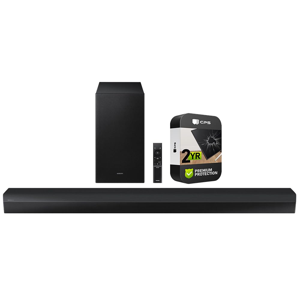 Samsung HW-B750D/ZA 5.1ch Soundbar with Dolby Virtual:X DTS 2024 (Renewed) Bundle with 2 YR CPS Enhanced Protection Pack
