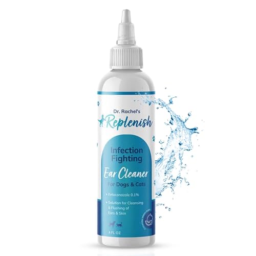 Image of Replenish Otic Ear Cleaning Solution for Dogs - Antiseptic Ear Cleaner for Dogs & Cats - Advanced Ear Flush for Yeast Treatment and Odor Control - 8 oz