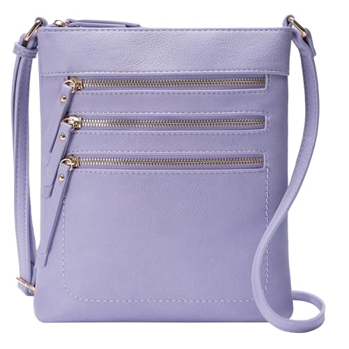 Image of Solene Crossbody Bag Functional Multi Pocket Messenger Purse Top Zip Closure Shoulder Handbag With Adjustable Strap