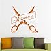 Produktbild lyclff Friseur Aufkleber Hacken Brot Aufkleber Haarschnitt Rasierer Poster Vinyl Wandkunst Aufkleber Decor Windows Dekoration Wandbild 40 * 40 cm