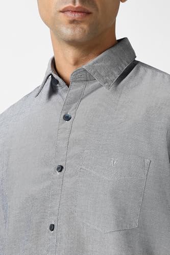 Image of Van Heusen Men's 100% Cotton Solid Regular Fit Casual Shirt