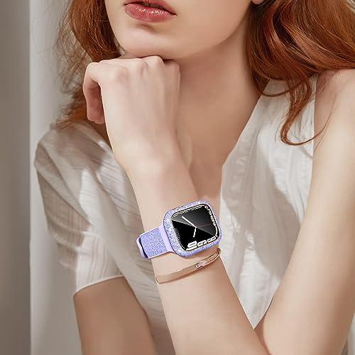 Pare-chocs pour Apple Watch Series 8 7 rose cadeau idéal strass