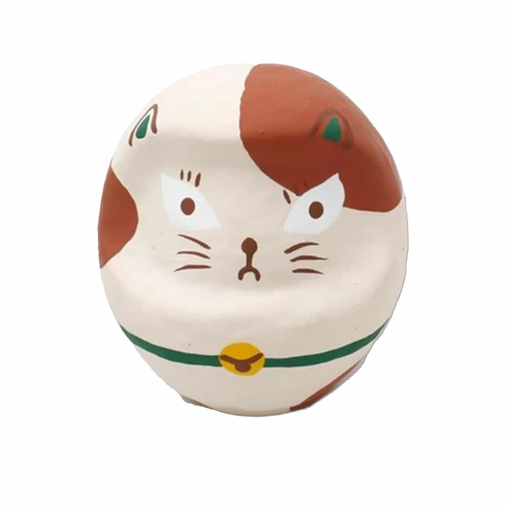 Black Cat Daruma Takasaki Figurine Japanese Lucky Charm Made in Japan