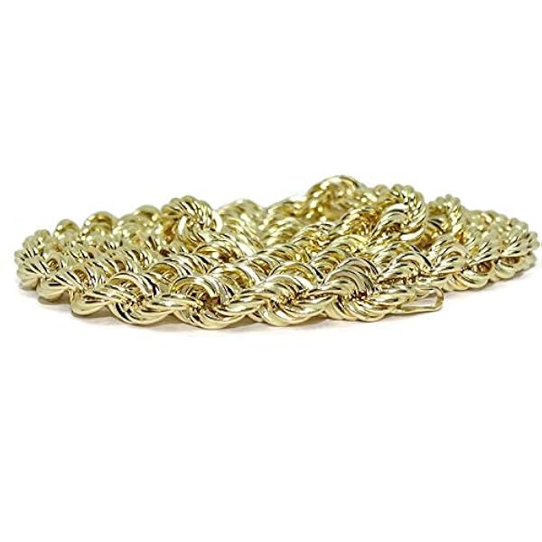 Never Say Never Cordino salomonico in oro giallo 18 carati di 5 mm di larghezza per 60 cm di lunghezza chiusura a moschettone Peso; 14,85 g di oro 1a legge, Oro