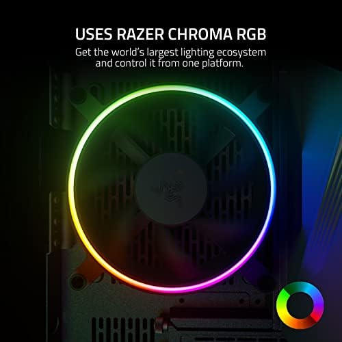 Razer Kunai Chroma Hydraulic RGB LED PWM Performance Fan (120mm) - Hydraulic aRGB PC Fans (Quiet, Powerful, Connect up to 8 Fans, PWN Fan Controller Support, Chroma aRGB) 1 Fan | Black