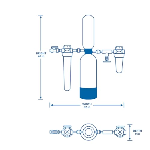 Image of Aquasana Whole House Water Filter System | 1,000,000 Gallons | Carbon & KDF Media | Reduces 97% Chlorine & Sediment | Includes Pre- and Post-Filters | Rhino WH-1000