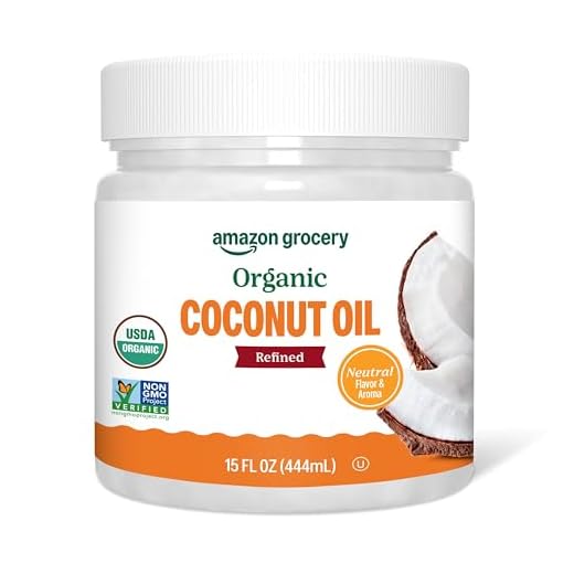 Amazon Grocery, Organic Refined Coconut Oil, 15 Fl Oz (Previously Amazon Fresh, Packaging May Vary)
