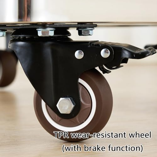 Carrito plegable acero inoxidable con 4 ruedas TPR miniatura 4