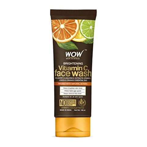WOW Skin Science Brightening Vitamin C Face Wash - No Parabens, Sulphate, Silicones & Color 100ml Cover