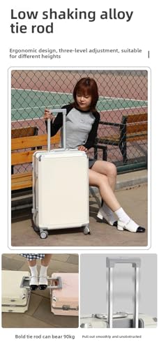 Travel Suitcase with Wheels Lightweight Luggage, Aluminum Frame Spinner Suitcase,TSA Lock Password Protection,Compression Design,Universal Wheel Carryon Checked Bag for Travel (dark gray, 20inch)3