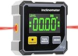 Rapporteur d'angle numérique avec laser électronique - 4 côtés - Inclinomètre cube avec ré...