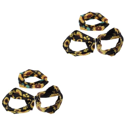 Bandeaux de sport élastiques avec motif tournesol et design turban femme