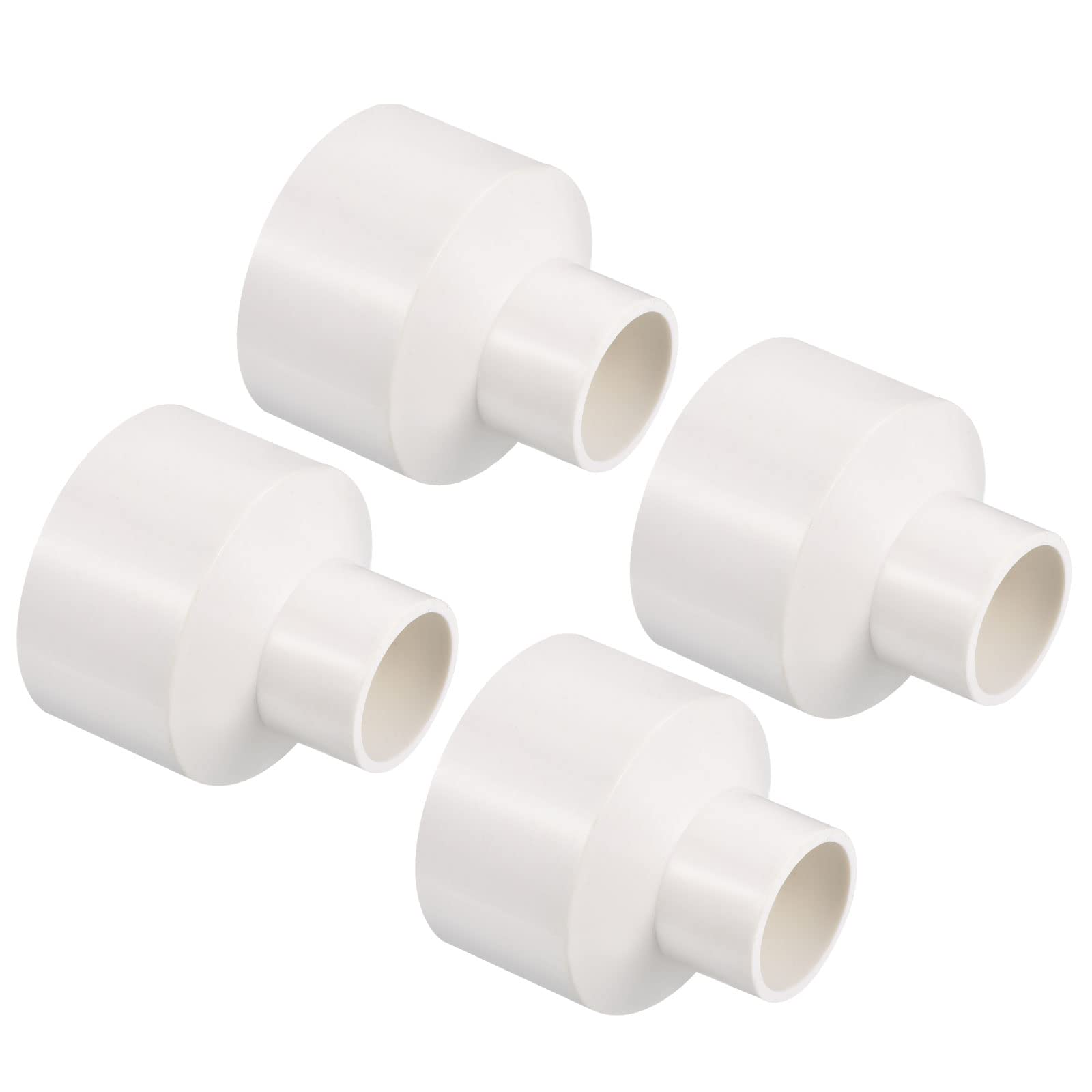 PATIKIL PVC Reductor Tubo Montaje 50x32mm, 3 Paquete Recto Acoplamiento Adaptador Conector, Gris — view 10