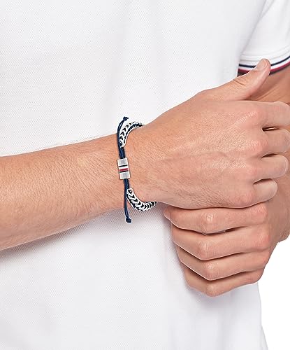 Tommy Hilfiger Jewelry Herren-Armband aus Edelstahl und Nylon verflochten mit verstellbarem Verschluss - Erhältlich in verschiedenen Farben – Ansicht 3