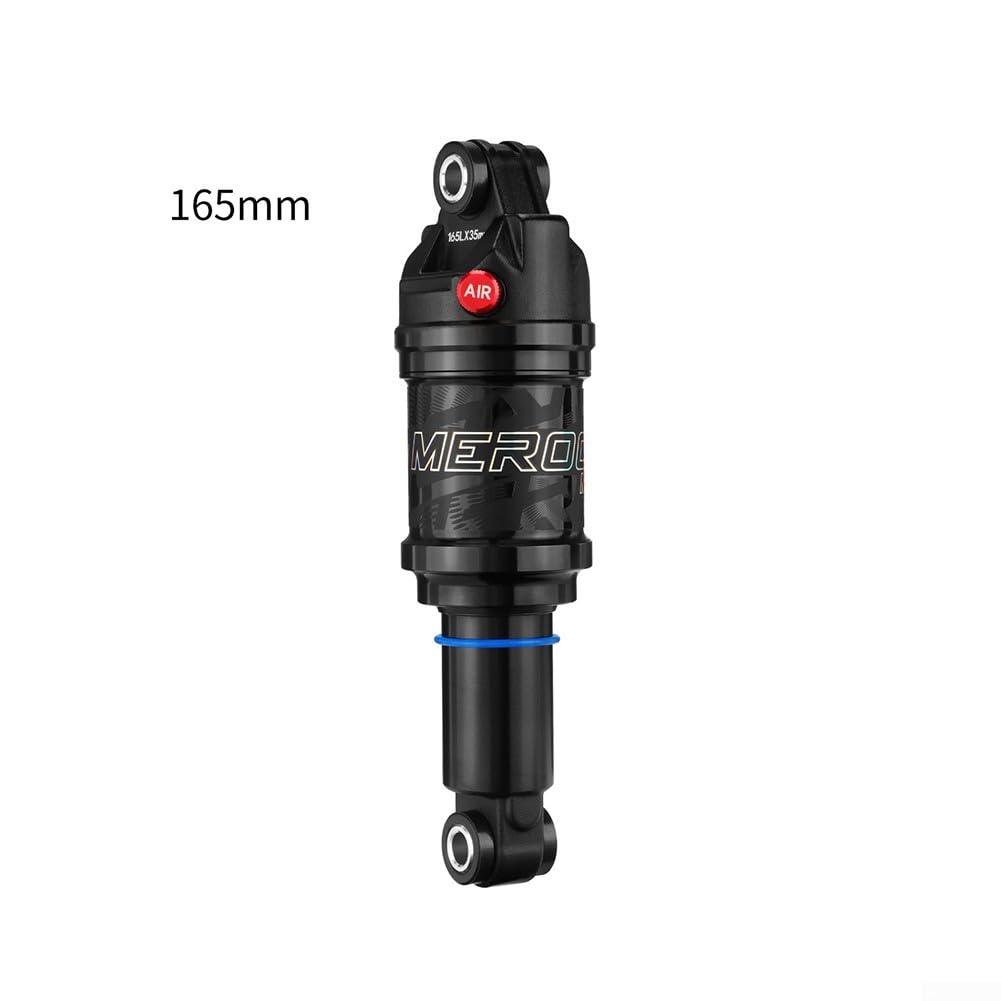 Oniissy Ammortizzatore posteriore ad aria per bicicletta con rimbalzo/blocco 125/150/165/190mm, pressione dell'aria regolabile, ammortizzatore per mountain bike (165MMx35MM)