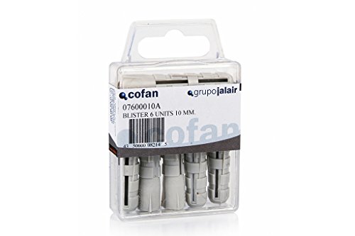 Cofan 07600005A 0760005A Befestigungsdübel, 5 mm, teiliges Set BL 16 Einheiten mit Polyethylen, Stück